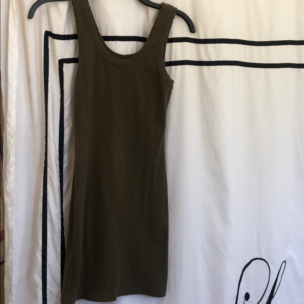 Dark green bandage dress